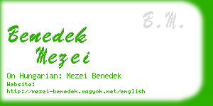 benedek mezei business card